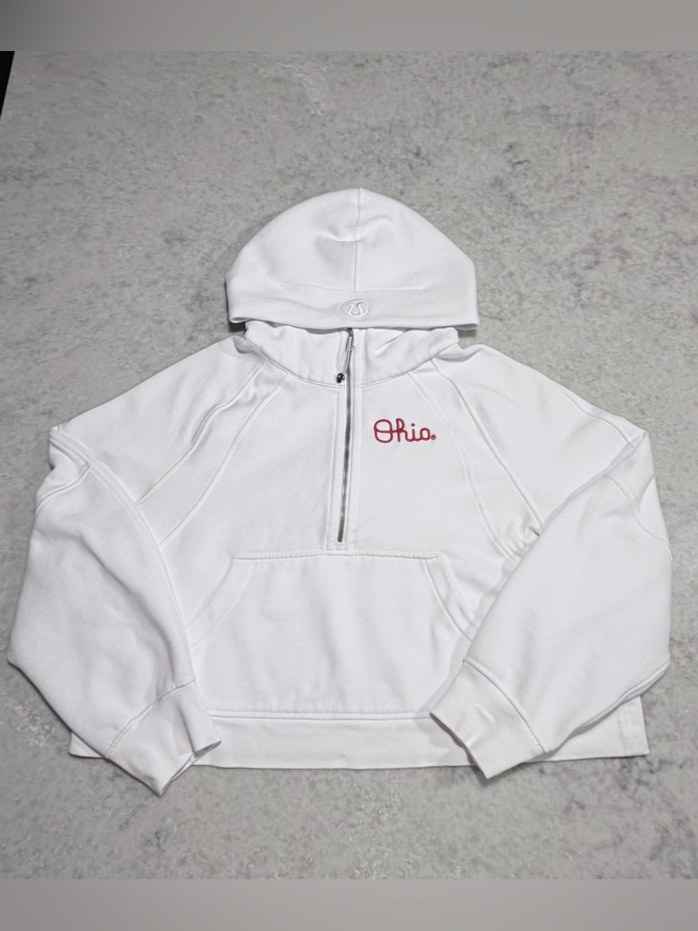 Lululemon Ohio State Scuba Half-Zip Hoodie in White - Size XL/XXL